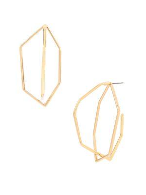 H Halston Crystal Geometric-shaped Earrings