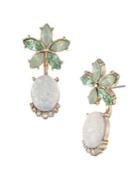Lonna & Lilly Floral Crystal Drop Earrings