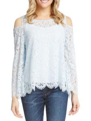 Karen Kane Lace Cold-shoulder Top