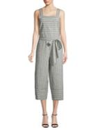 Beach Lunch Lounge Striped Cropped Jumpsuit