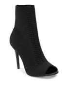 Charles By Charles David Rebellious Knit Peep Toe Ankle Boots