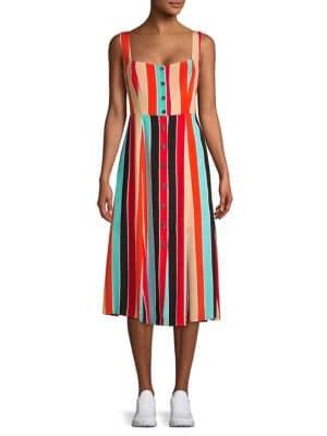 Astr The Label Charlotte Striped Tie Dress