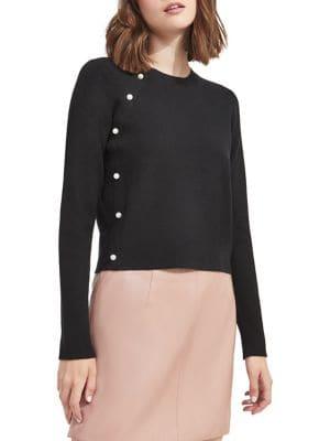 Miss Selfridge Faux Pearl Embellished Top