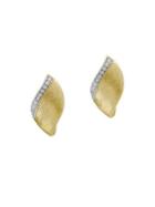 Effy 14k Yellow Gold And Diamond Stud Earrings