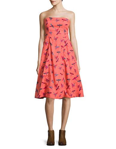 Free People Printed Strapless Dress