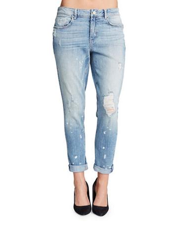 Unpublished Distressed Five-pocket Jeans