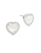 Nadri Pave Crystal And Sterling Silver Stud Earrings