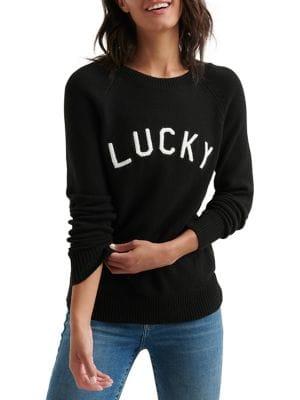 Lucky Brand Embroidered Logo Sweater