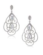 Carolee The Cloisters Clear Crystal Openwork Clip-on Earrings