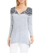 Two By Vince Camuto Striped Henley Top