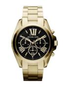 Michael Kors Chronograph Goldtone Ip Stainless Steel Bracelet Watch