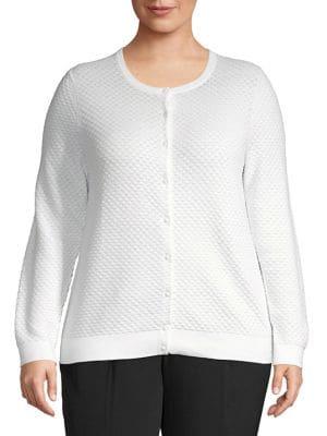 Lord & Taylor Plus Essential Knit Cardigan