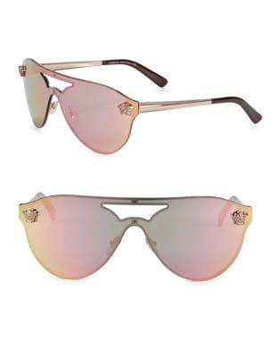 Versace 42mm Mirrored Shield Sunglasses