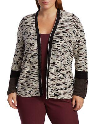 Nic+zoe Plus Perks Open Front Cardigan Sweater