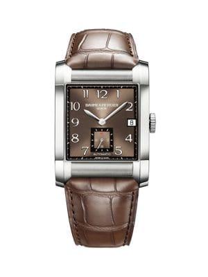 Baume & Mercier Hampton Automatic Stainless Steel & Leather-strap Watch