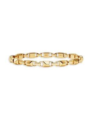 Michael Kors Mercer Link 14k Gold-plated Hinge Bangle