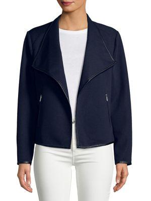 Calvin Klein Plus Piped Diamond-stitch Jacket