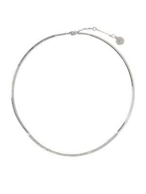 Vince Camuto Clean Line Pave Crystal Collar Necklace