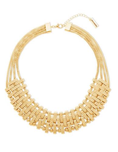 Steve Madden Multi-layer Textured Bars Necklace