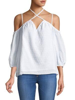Bailey 44 Cold-shoulder Halter Top