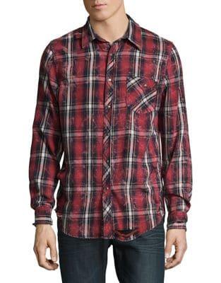 Hudson Jeans Western Plaid Cotton Shirt