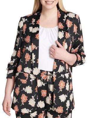 Calvin Klein Plus Scruch-sleeve Jacket