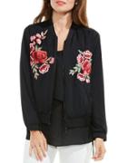 Vince Camuto Long-sleeve Embroidered Bomber Jacket