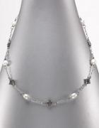 Lord & Taylor Sterling Silver And Marcasite Station Necklace With Pearls