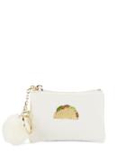 Bow And Drape Taco Embellished Mini Pouch