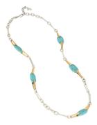 Robert Lee Morris Soho Cool As Ice Turquoise Station Necklace