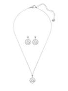 Swarovski Backstage Silvertone & Crystal Earrings & Necklace Set