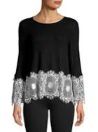 Design Lab Lace Bell-sleeve Top
