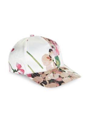 Collection 18 Satin Floral Baseball Cap