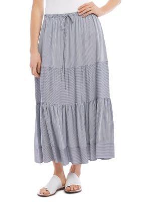 Karen Kane Stripe Midi Skirt