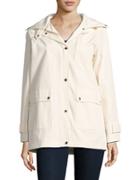 Kate Spade New York Solid Cotton-blend Hooded Jacket