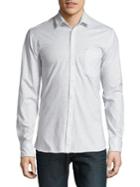 Hugo Boss Speckled Cotton Button-down Shirt