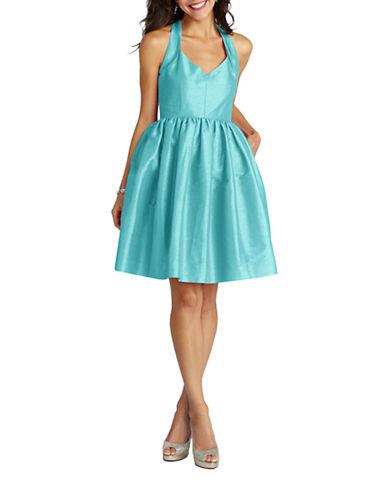 Donna Morgan Halter Fit And Flare Dress