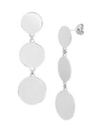 Lord & Taylor Graduated Circle Sterling Silver Drop Earrings