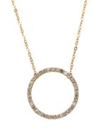Lord & Taylor 14k Yellow Gold Diamond Circle Necklace
