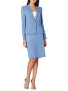 Tahari Arthur S. Levine Two-piece Collarless Twill Skirt Suit