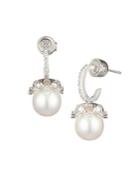 Carolee Rise & Shine Pearl & Crystal Drop Earrings