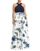 Lauren Ralph Lauren Floral-print Evening Dress