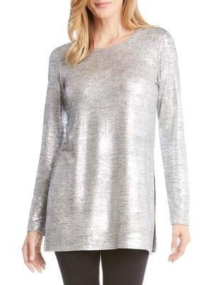 Karen Kane Metallic Knit Top
