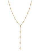 Lord & Taylor 14k Yellow Oval Beads Lariat Necklace
