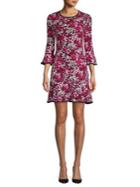 Michael Michael Kors Petite Floral-print Shift Dress