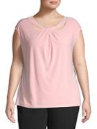 Kasper Plus Twist Cut-out Top