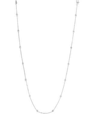 Morris & David 14k White Gold And 0.75 Tcw Diamond Necklace