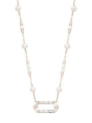 Nadri Josephine Crystal Hexagon Necklace