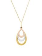 Lord & Taylor Charms And Pendants 14k Gold Triple Teardrop Pendant Necklace