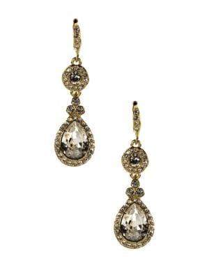 Givenchy 10kt. Goldplated And Swarovski Crystal Teardrop Earrings